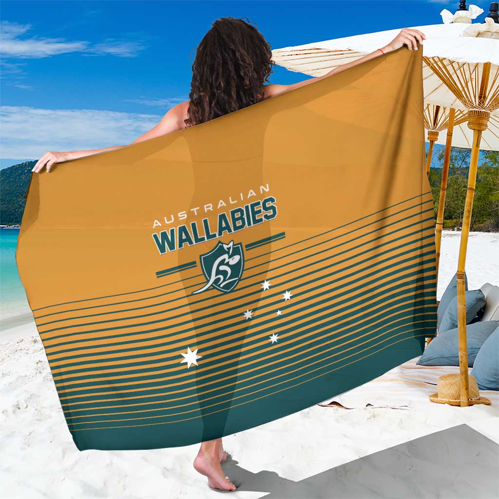 Rugby Australia Sarong Junior Wallabies Go Champions LT01 One Size 44 x 66 inches Yellow - Polynesian Pride