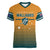 Custom Rugby Australia Women V-Neck T-Shirt Junior Wallabies Go Champions