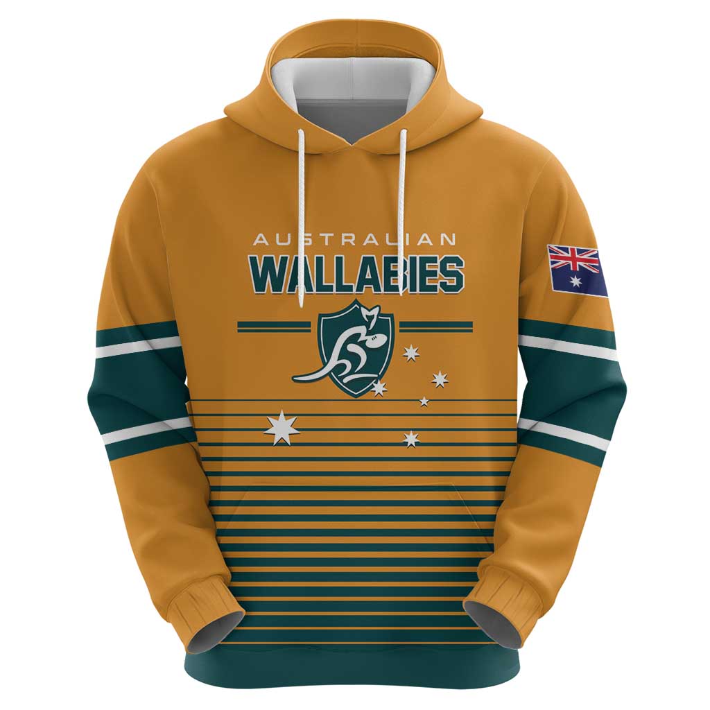 Custom Rugby Australia Zip Hoodie Junior Wallabies Go Champions