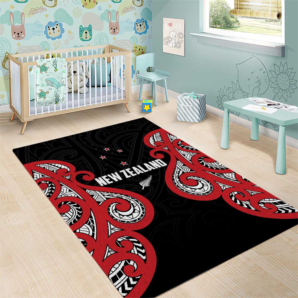 Rugby New Zealand Area Rug Baby Black Go Champions