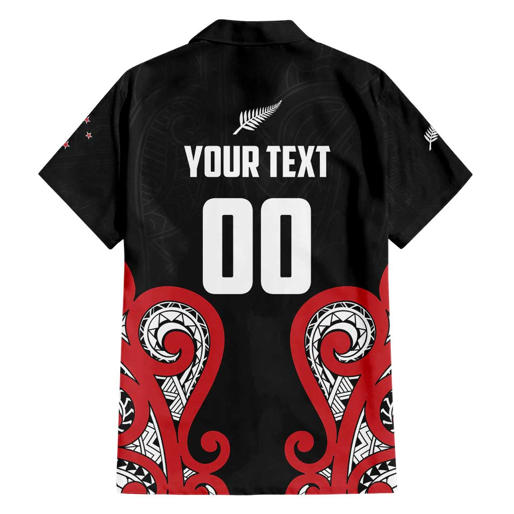 Custom Rugby New Zealand Hawaiian Shirt Baby Black Go Champions