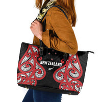 Rugby New Zealand Leather Tote Bag Baby Black Go Champions