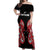 Custom Rugby New Zealand Off Shoulder Maxi Dress Baby Black Go Champions