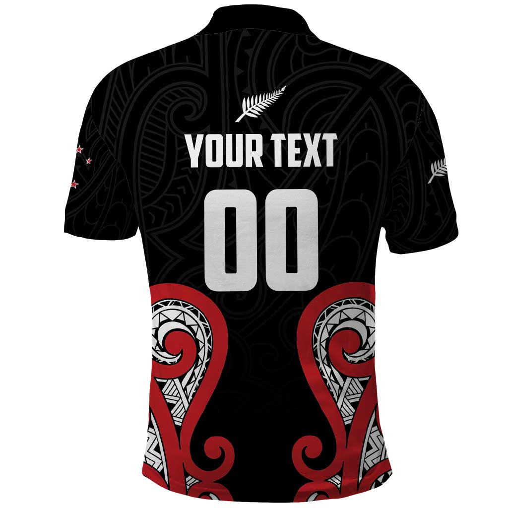 Custom Rugby New Zealand Polo Shirt Baby Black Go Champions