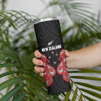 Custom Rugby New Zealand Skinny Tumbler Baby Black Go Champions