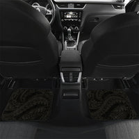 Monstera Plumeria Flowers Olive Green Car Mats Polynesian Pattern