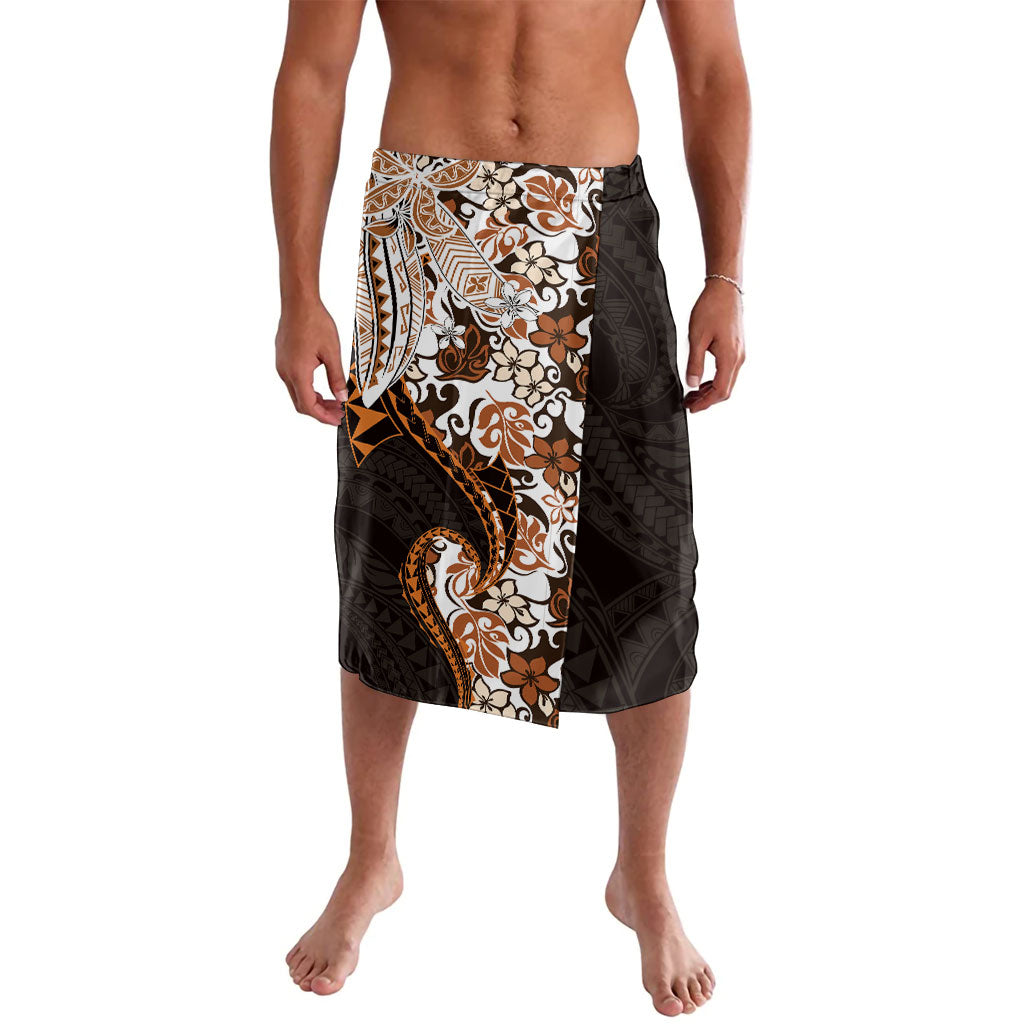 Monstera Plumeria Flowers Orange Lavalava Polynesian Pattern LT01 Orange - Polynesian Pride