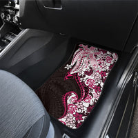 Monstera Plumeria Flowers Pink Car Mats Polynesian Pattern LT01 - Polynesian Pride