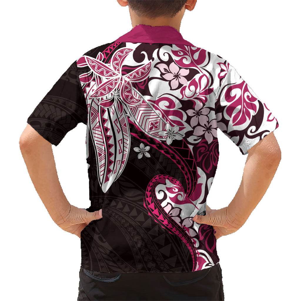 Monstera Plumeria Flowers Pink Hawaiian Shirt Polynesian Pattern
