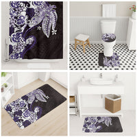 Monstera Plumeria Flowers Purple Bathroom Set Polynesian Pattern LT01 - Polynesian Pride