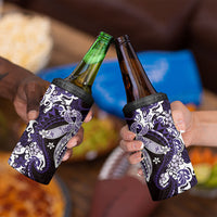 Monstera Plumeria Flowers Purple 4 in 1 Can Cooler Tumbler Polynesian Pattern LT01 - Polynesian Pride