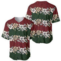 Hawaiian Hibiscus Christmas Color Baseball Jersey Unique LT01 - Polynesian Pride