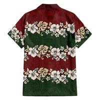 Hawaiian Hibiscus Christmas Color Family Matching Tank Maxi Dress and Hawaiian Shirt Unique LT01 - Polynesian Pride