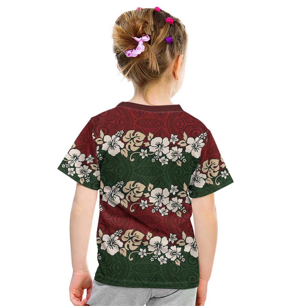 Hawaiian Hibiscus Christmas Color Kid T Shirt Unique