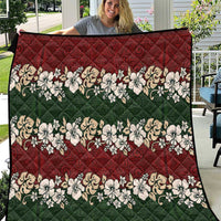 Hawaiian Hibiscus Christmas Color Quilt Unique LT01 Red - Polynesian Pride