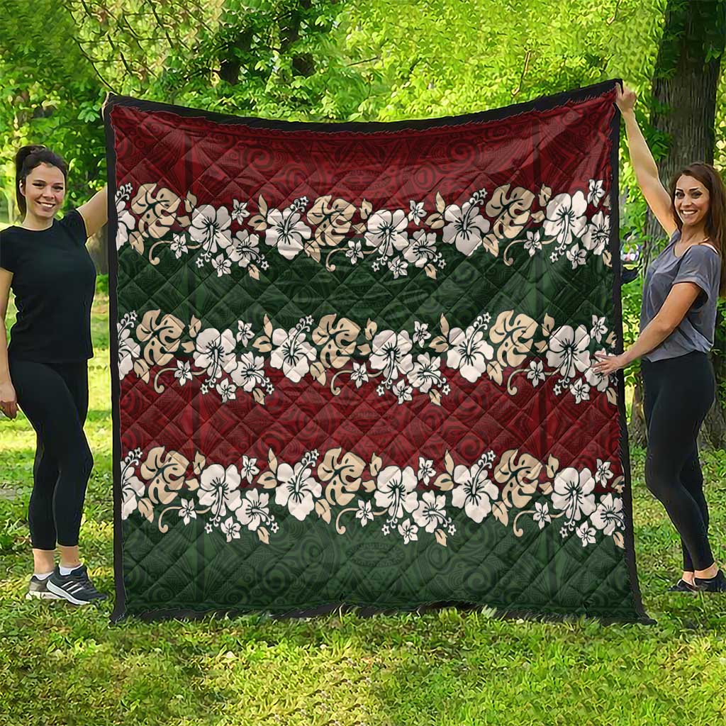 Hawaiian Hibiscus Christmas Color Quilt Unique LT01 - Polynesian Pride
