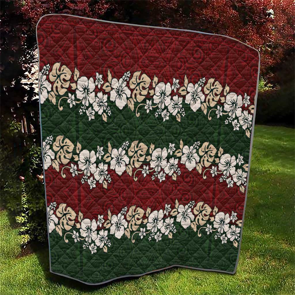 Hawaiian Hibiscus Christmas Color Quilt Unique LT01 - Polynesian Pride