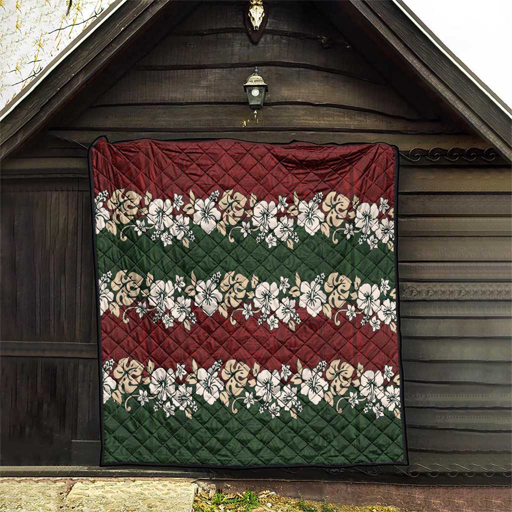 Hawaiian Hibiscus Christmas Color Quilt Unique LT01 - Polynesian Pride