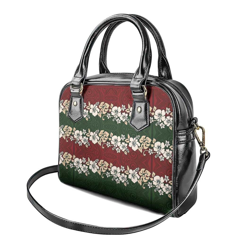 Hawaiian Hibiscus Christmas Color Shoulder Handbag Unique