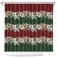 Hawaiian Hibiscus Christmas Color Shower Curtain Unique