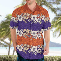 Hawaiian Hibiscus Hawaiian Shirt Orange and Purple Unique