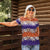 Hawaiian Hibiscus Women Polo Shirt Orange and Purple Unique