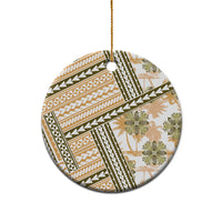 Hawaii Quilt Ceramic Ornament Kakau Polynesian Pattern Gold Version LT01 - Polynesian Pride