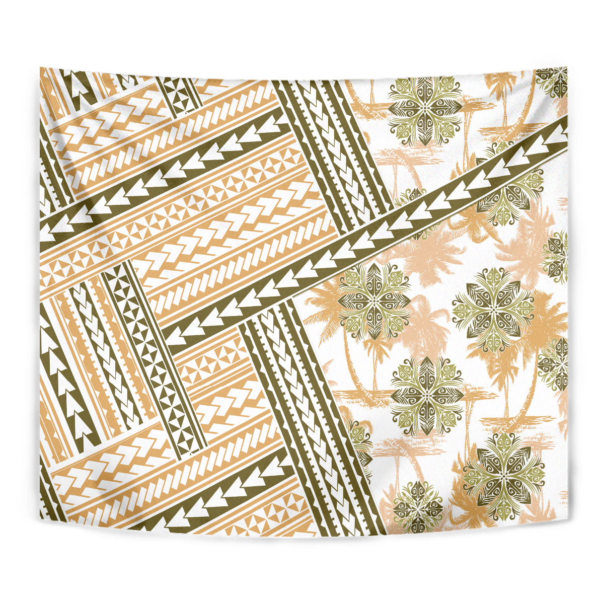 Hawaii Quilt Tapestry Kakau Polynesian Pattern Gold Version LT01 - Polynesian Pride