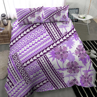 Hawaii Quilt Bedding Set Kakau Polynesian Pattern Lilac Version LT01 - Polynesian Pride