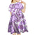 Hawaii Quilt Kid Short Sleeve Dress Kakau Polynesian Pattern Lilac Version LT01 - Polynesian Pride
