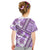Hawaii Quilt Kid T Shirt Kakau Polynesian Pattern Lilac Version LT01 - Polynesian Pride