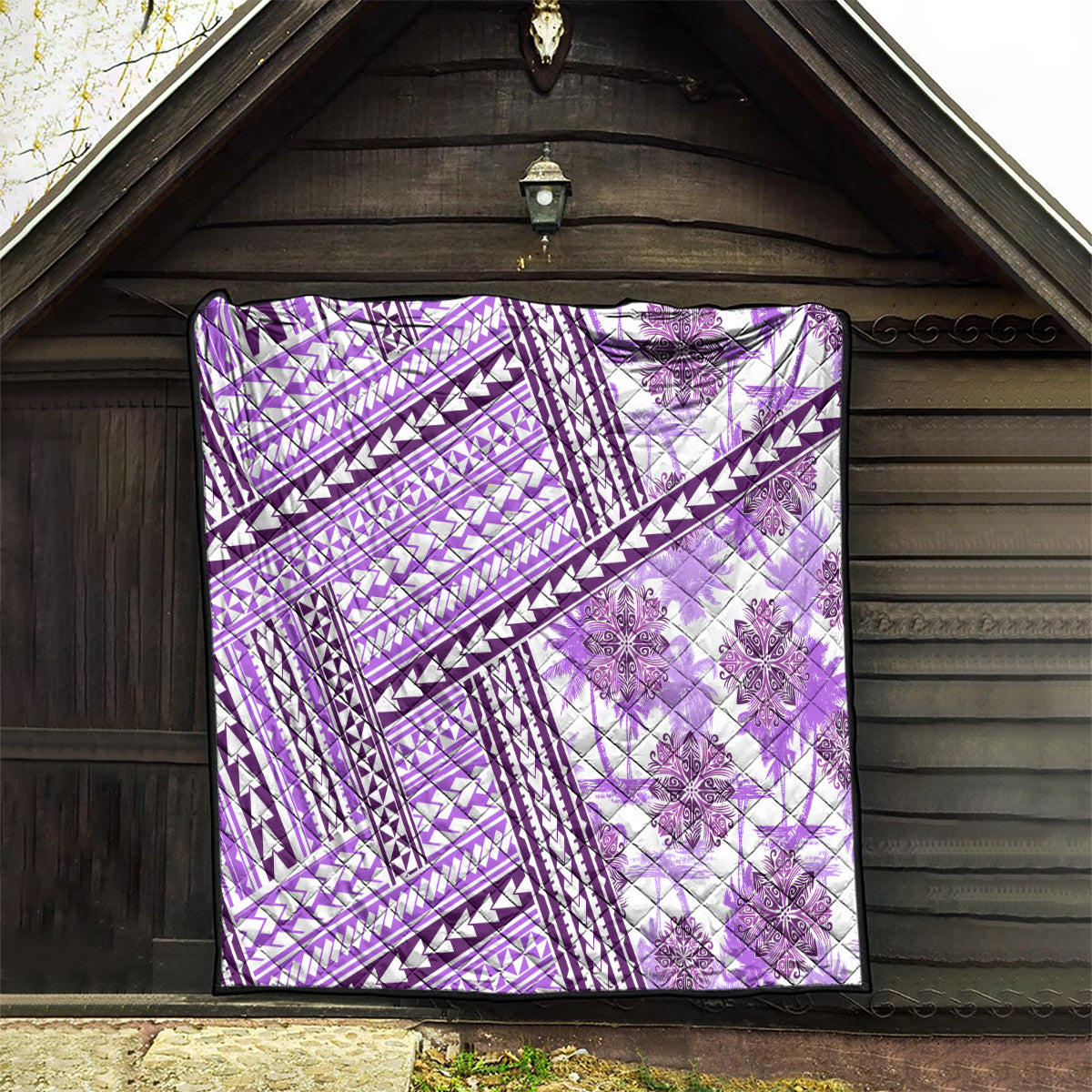 Hawaii Quilt Quilt Kakau Polynesian Pattern Lilac Version LT01 - Polynesian Pride
