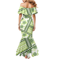 Hawaii Quilt Family Matching Mermaid Dress and Hawaiian Shirt Kakau Polynesian Pattern Olive Green Version LT01 - Polynesian Pride