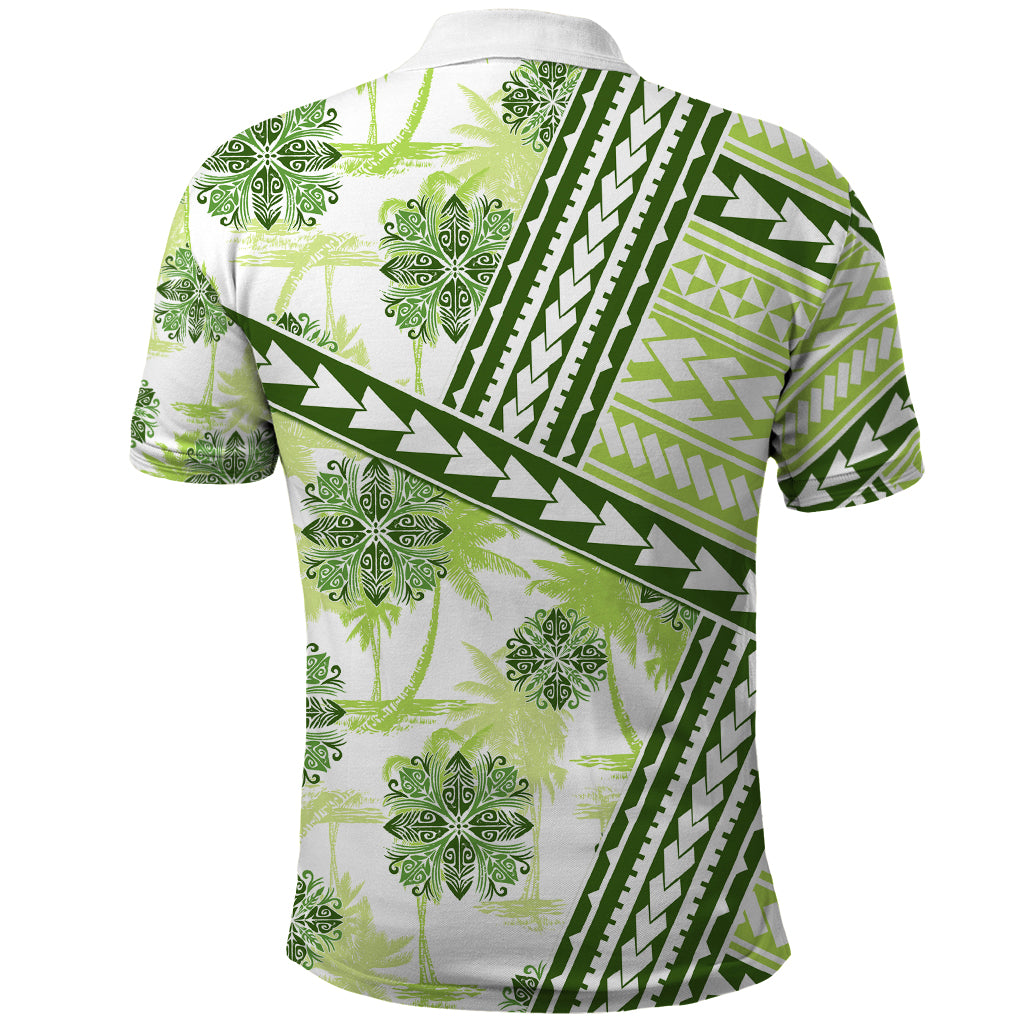 Hawaii Quilt Polo Shirt Kakau Polynesian Pattern Olive Green Version LT01 - Polynesian Pride