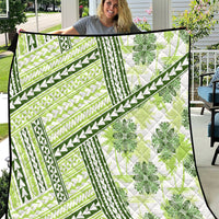 Hawaii Quilt Quilt Kakau Polynesian Pattern Olive Green Version LT01 Green - Polynesian Pride