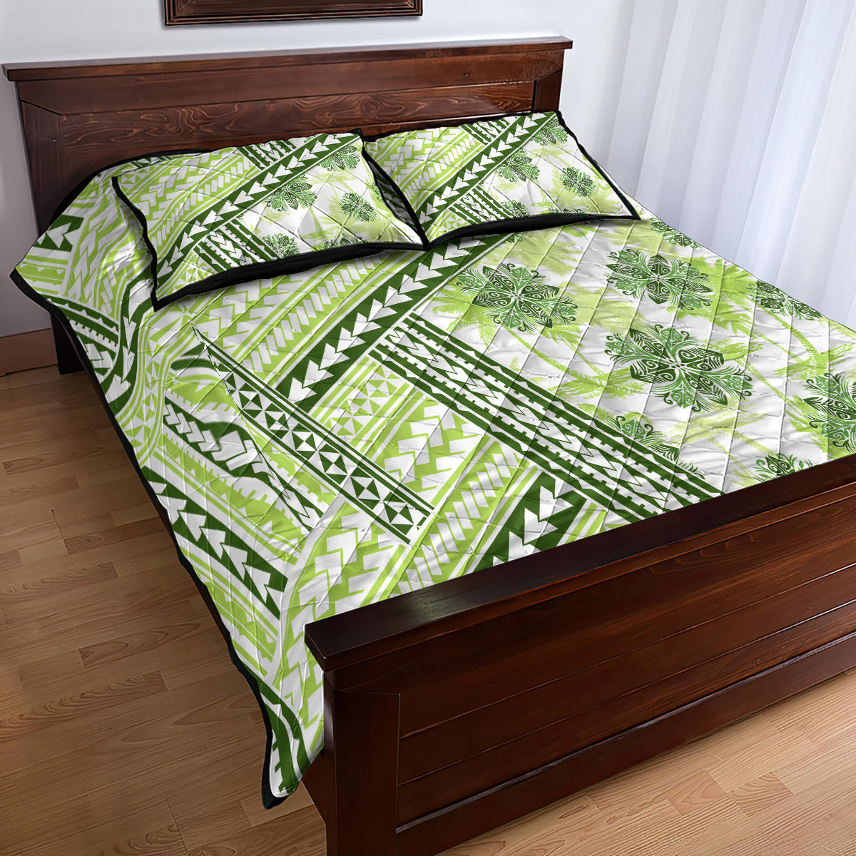 Hawaii Quilt Quilt Bed Set Kakau Polynesian Pattern Olive Green Version LT01 - Polynesian Pride