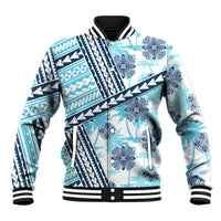 Hawaii Quilt Baseball Jacket Kakau Polynesian Pattern Sky Blue Version LT01 Unisex Blue - Polynesian Pride