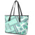 Hawaii Quilt Leather Tote Bag Kakau Polynesian Pattern Teal Version LT01 - Polynesian Pride