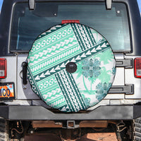 Hawaii Quilt Spare Tire Cover Kakau Polynesian Pattern Teal Version LT01 - Polynesian Pride