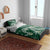 Polynesian Hawaiian Plumeria Tribal Pattern Bedding Set Green Version