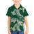 Polynesian Hawaiian Plumeria Tribal Pattern Hawaiian Shirt Green Version