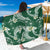 Polynesian Hawaiian Plumeria Tribal Pattern Sarong Green Version