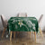 Polynesian Hawaiian Plumeria Tribal Pattern Tablecloth Green Version