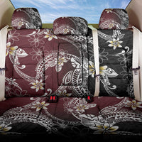 Polynesian Hawaiian Plumeria Tribal Pattern Back Car Seat Cover Special Wine Red Version LT01 One Size Red - Polynesian Pride