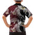 Polynesian Hawaiian Plumeria Tribal Pattern Family Matching Mermaid Dress and Hawaiian Shirt Special Wine Red Version