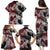 Polynesian Hawaiian Plumeria Tribal Pattern Family Matching Puletasi and Hawaiian Shirt Special Wine Red Version