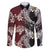 Polynesian Hawaiian Plumeria Tribal Pattern Family Matching Puletasi and Hawaiian Shirt Special Wine Red Version