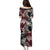 Polynesian Hawaiian Plumeria Tribal Pattern Family Matching Puletasi and Hawaiian Shirt Special Wine Red Version
