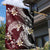 Polynesian Hawaiian Plumeria Tribal Pattern Garden Flag Special Wine Red Version