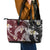 Polynesian Hawaiian Plumeria Tribal Pattern Leather Tote Bag Special Wine Red Version